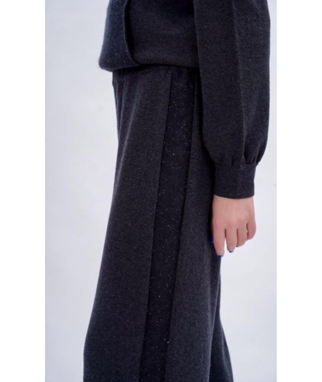 FABIANA FILIPPI Антрацитовый шерстяной костюм с брюками, фото 4