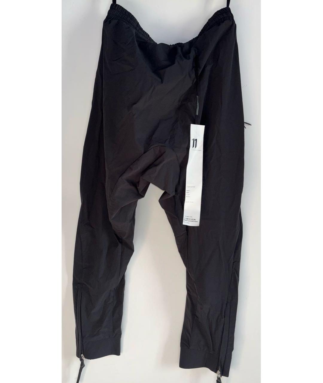 11 BY BORIS BIDJAN SABERI Черные повседневные брюки, фото 2