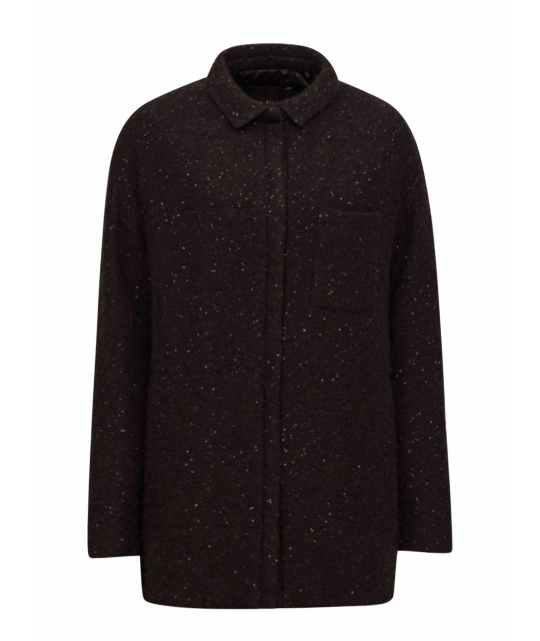 FABIANA FILIPPI Антрацитовый шерстяной кардиган, фото 1