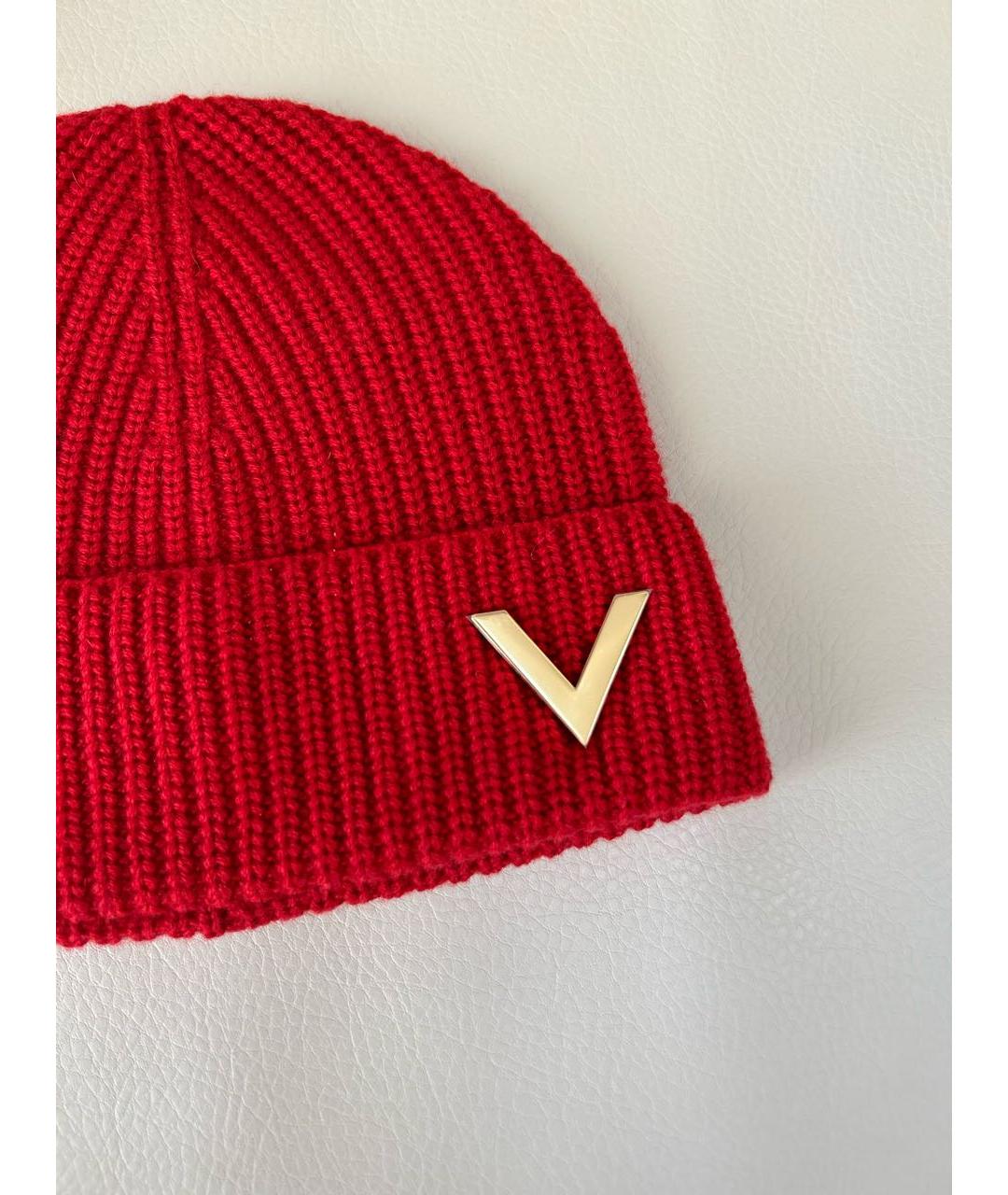 VALENTINO Красная кашемировая шапка, фото 3