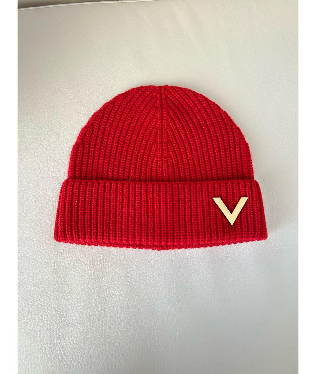 VALENTINO Красная кашемировая шапка, фото 9