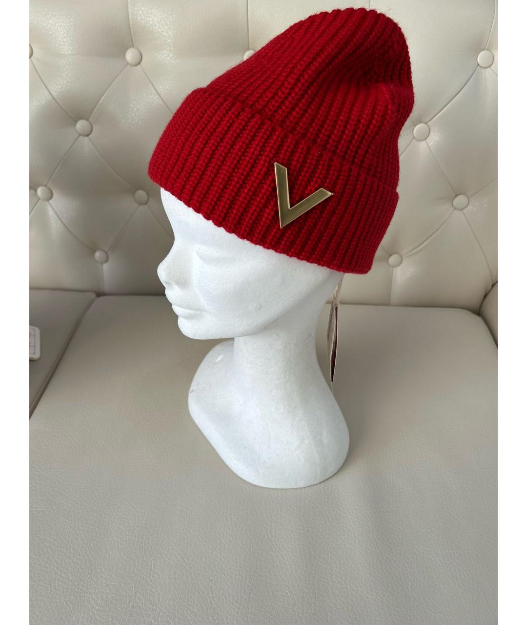 VALENTINO Красная кашемировая шапка, фото 8