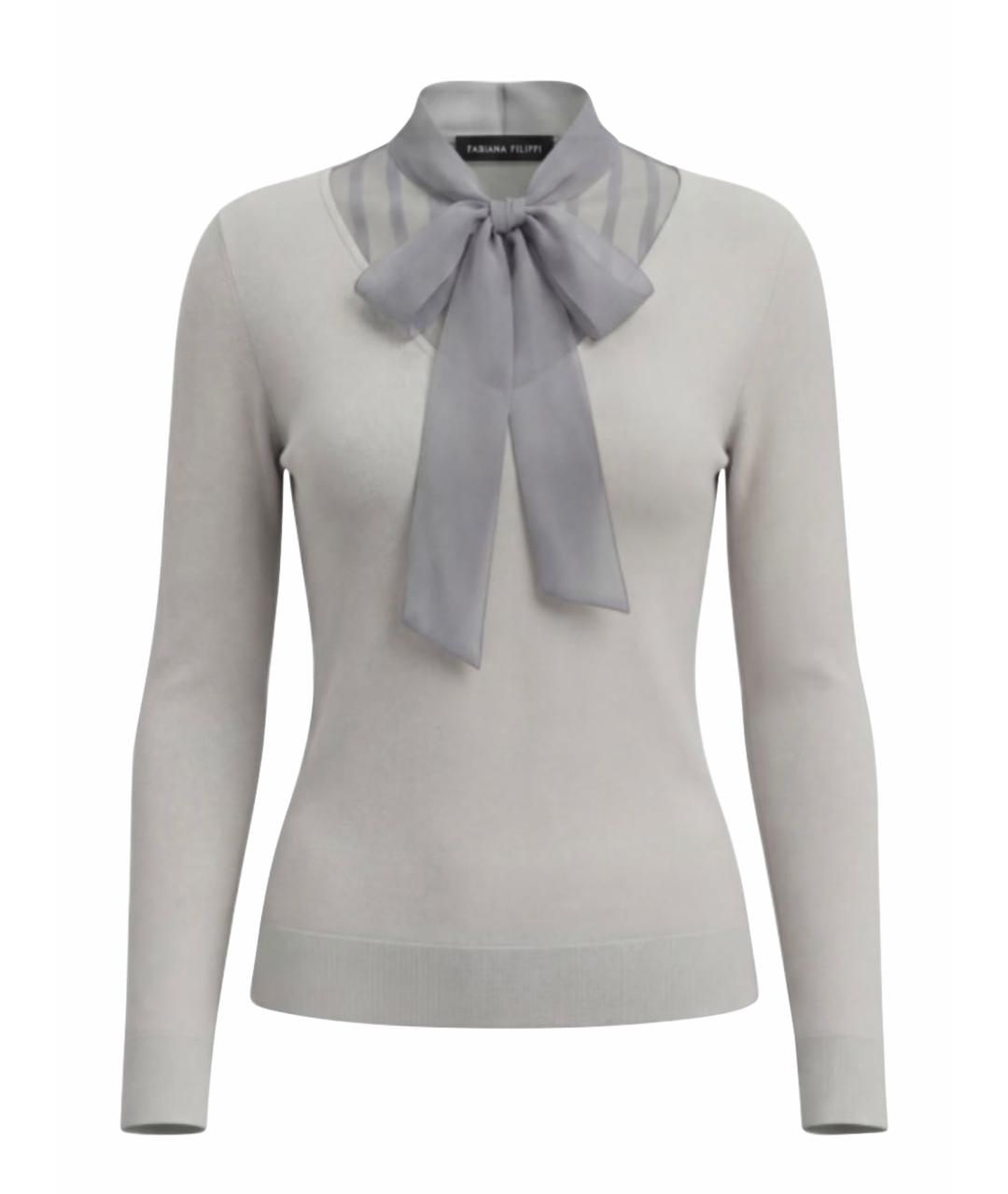 FABIANA FILIPPI Серый кашемировый костюм с юбками, фото 6