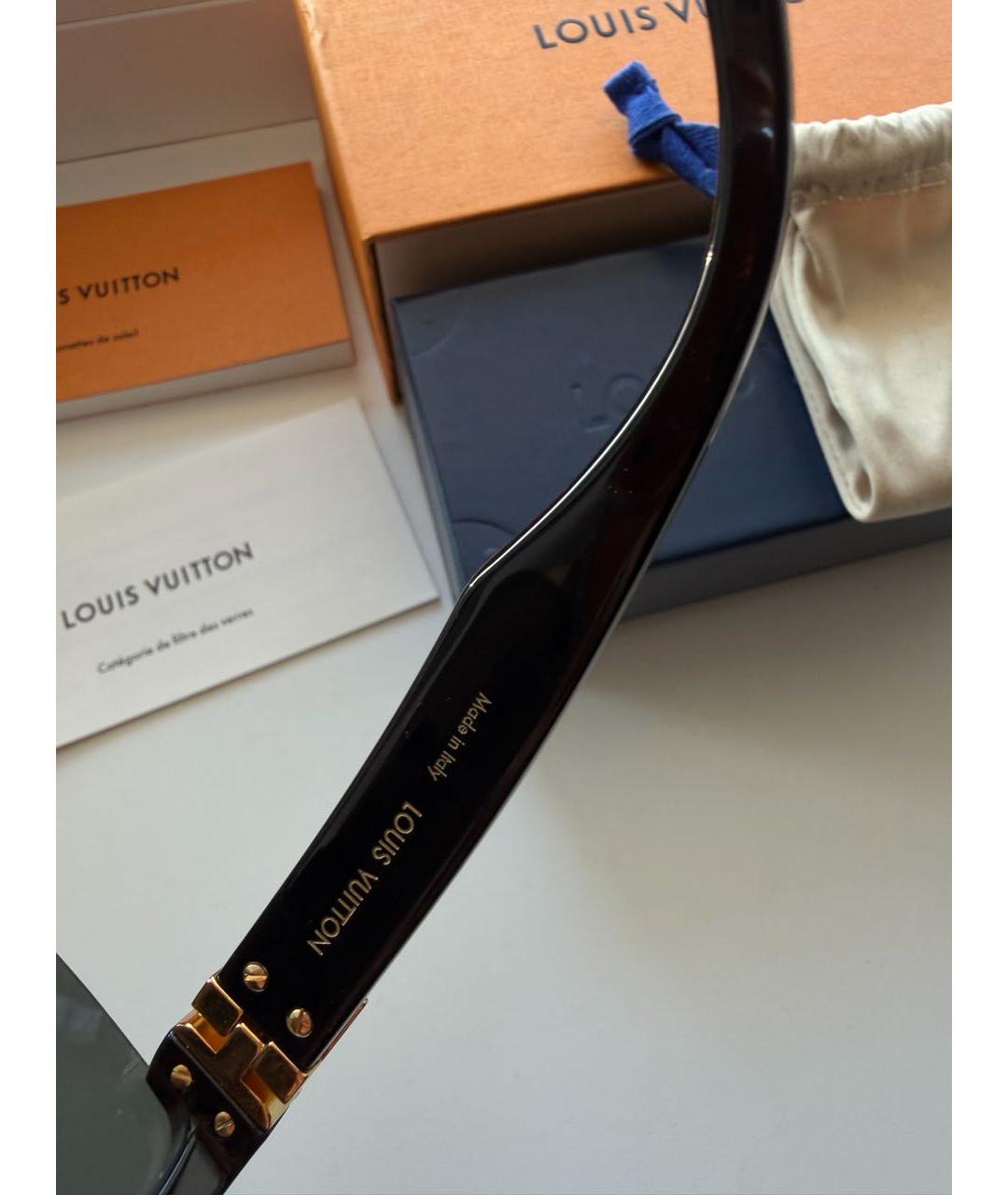 LOUIS VUITTON Черные пластиковые солнцезащитные очки, фото 8