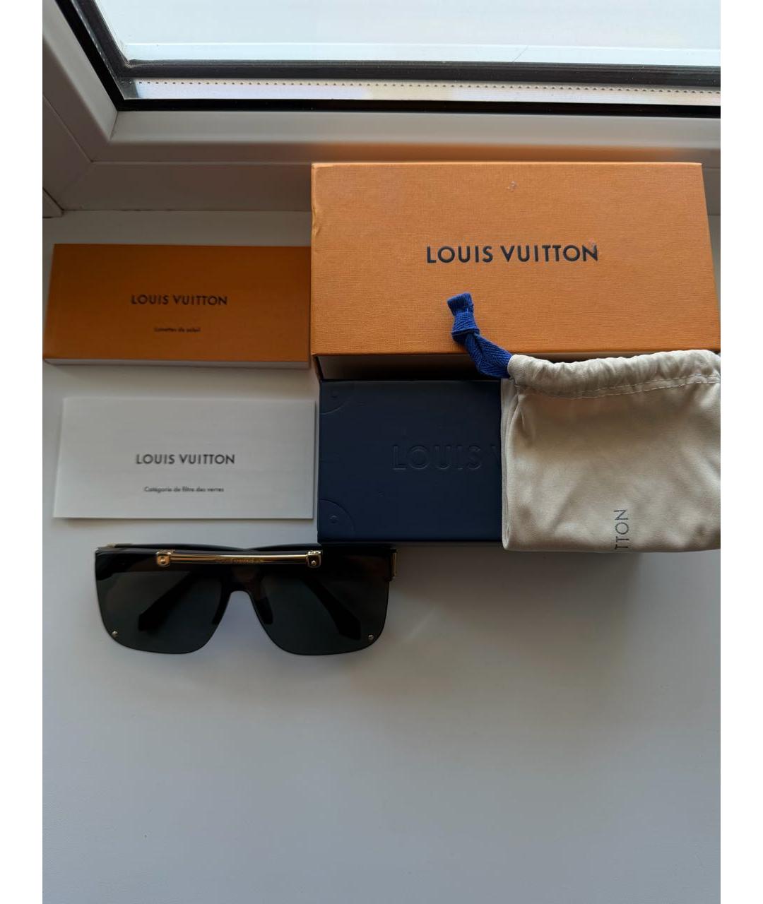 LOUIS VUITTON Черные пластиковые солнцезащитные очки, фото 5