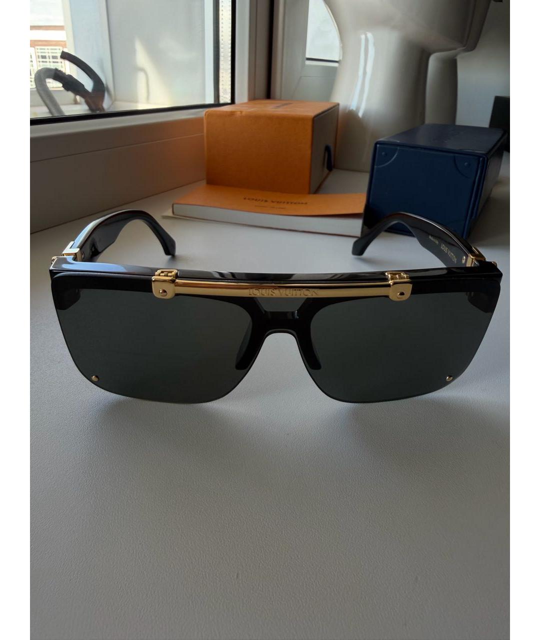 LOUIS VUITTON Черные пластиковые солнцезащитные очки, фото 2
