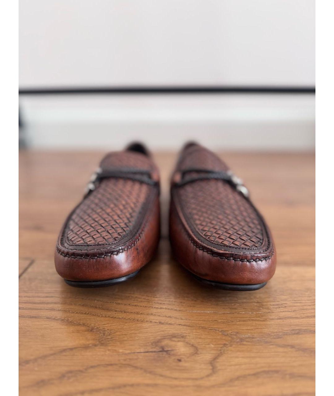 FERRAGAMO Коричневые кожаные мокасины, фото 2