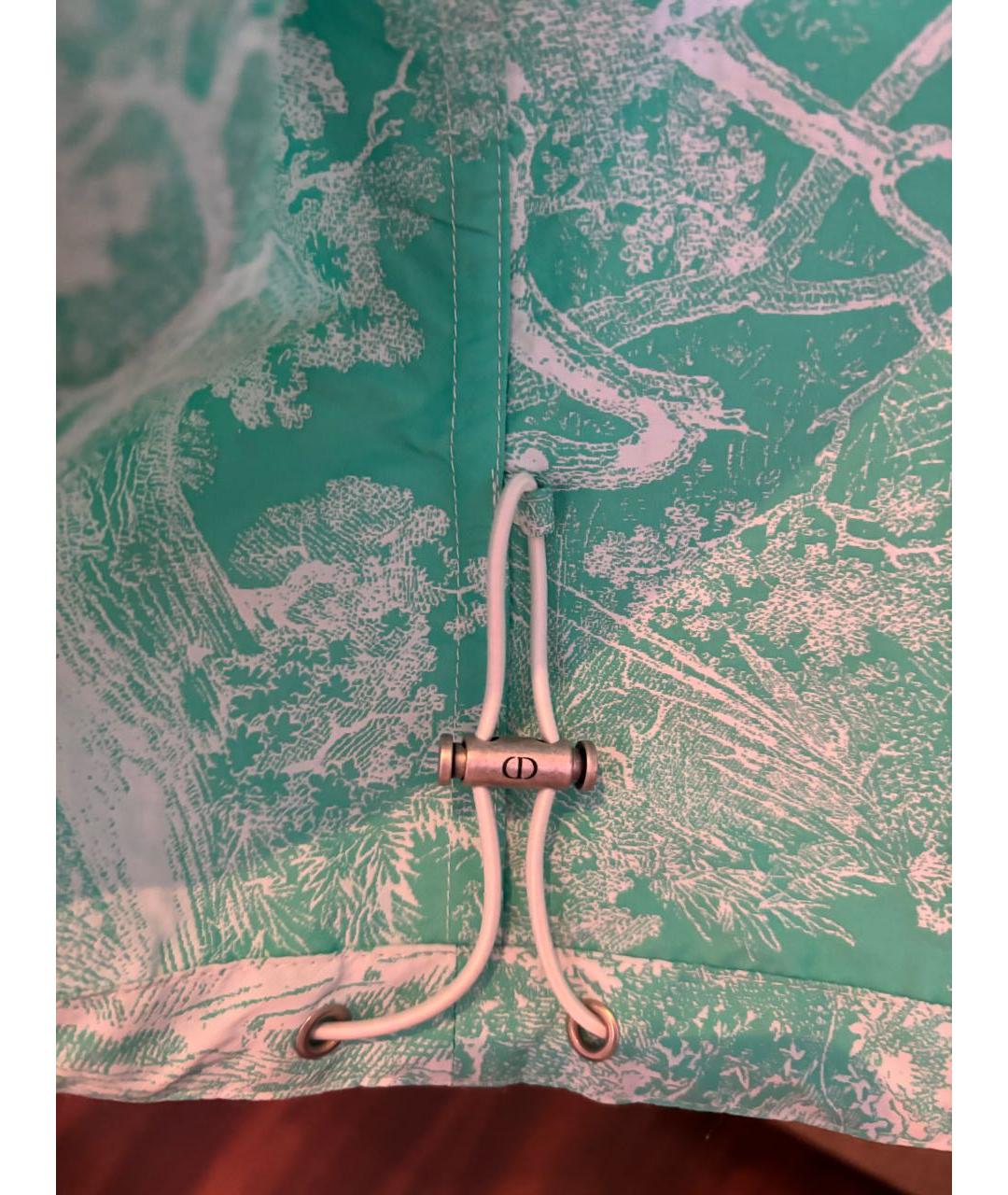 CHRISTIAN DIOR Бирюзовая хлопковая куртка, фото 7