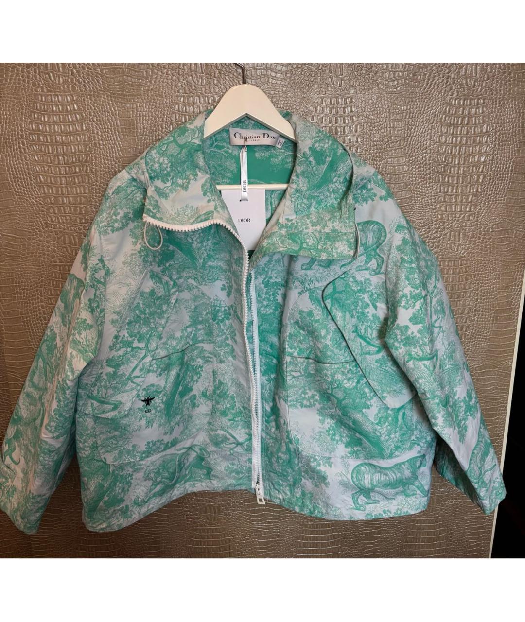 CHRISTIAN DIOR Бирюзовая хлопковая куртка, фото 9