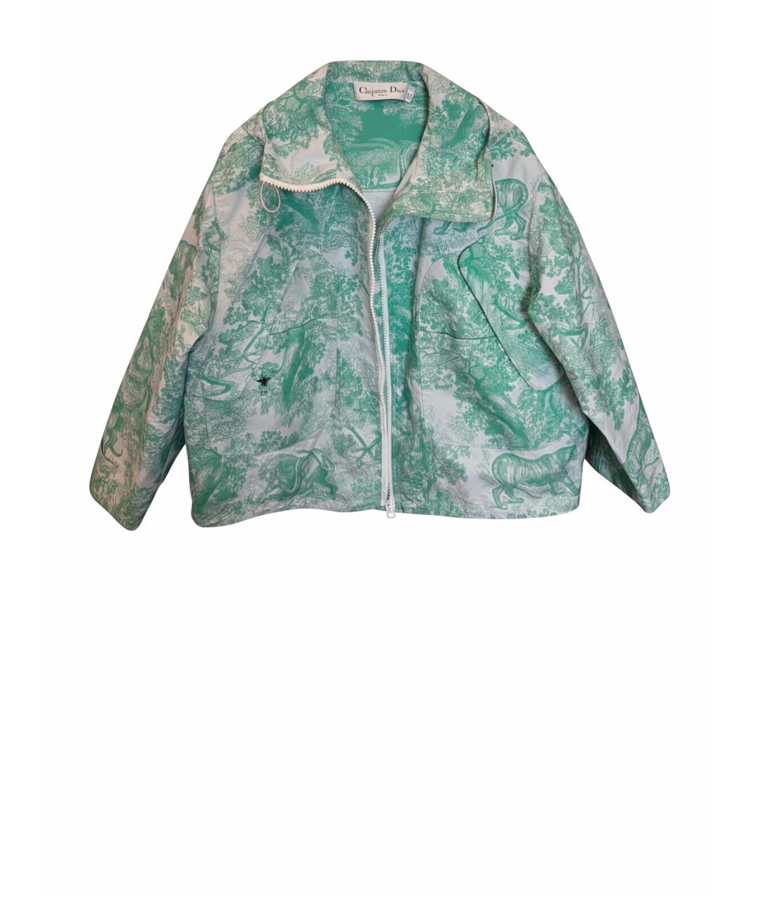 CHRISTIAN DIOR Бирюзовая хлопковая куртка, фото 1