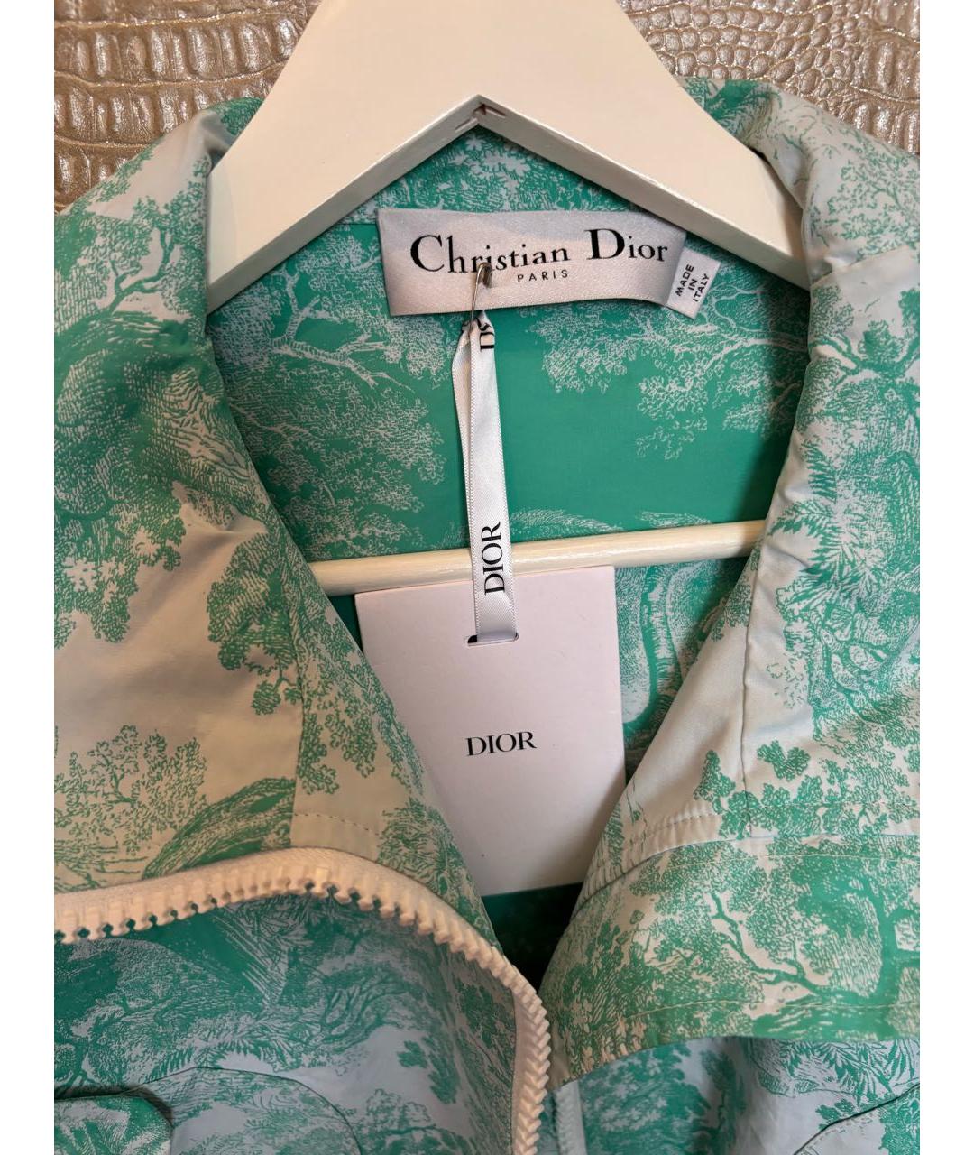 CHRISTIAN DIOR Бирюзовая хлопковая куртка, фото 3