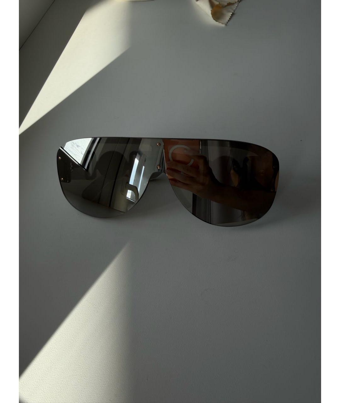 VERSACE Антрацитовые пластиковые солнцезащитные очки, фото 9