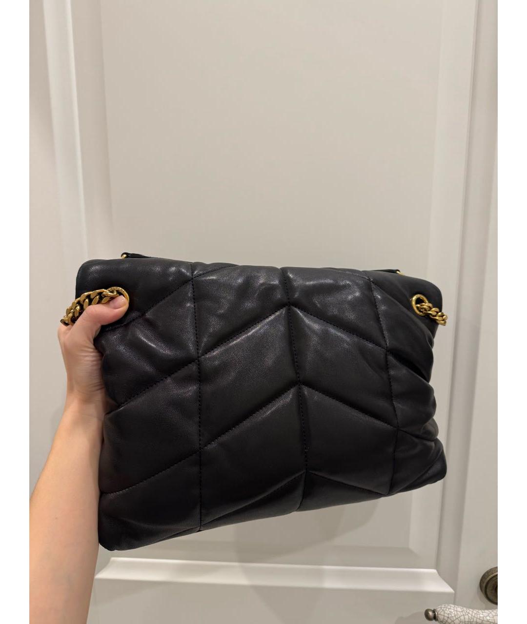 SAINT LAURENT Черная кожаная сумка через плечо, фото 2