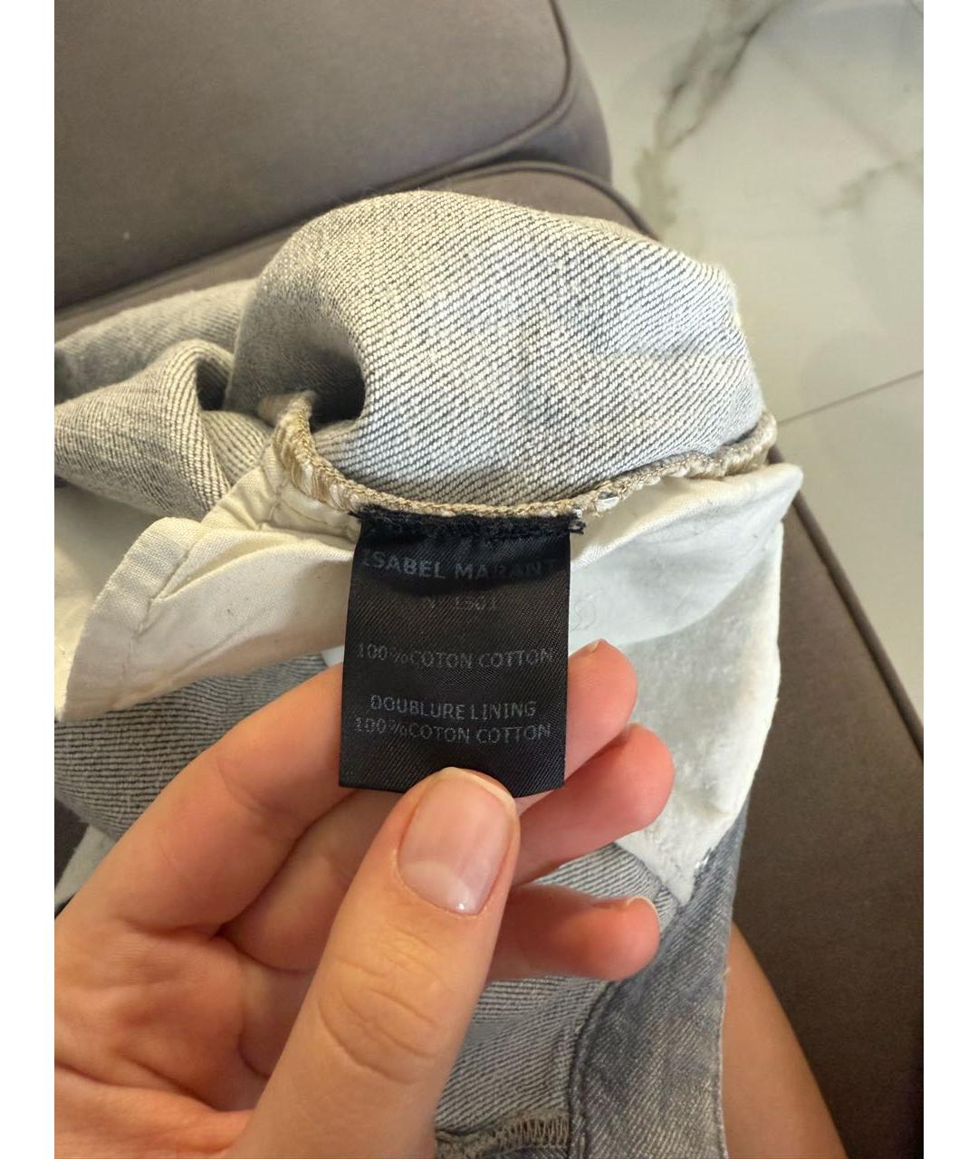 ISABEL MARANT Серые деним шорты, фото 3