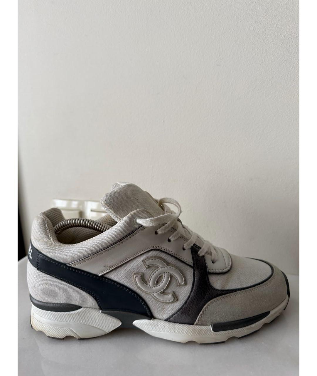 CHANEL Белые кожаные кроссовки, фото 5