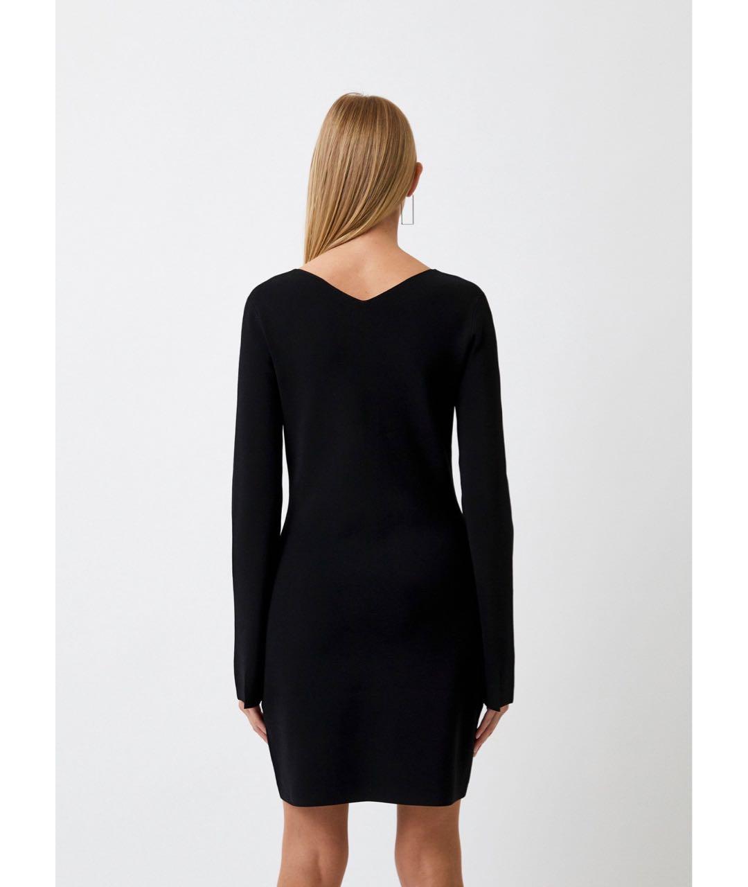 HELMUT LANG Черное вискозное платье, фото 2