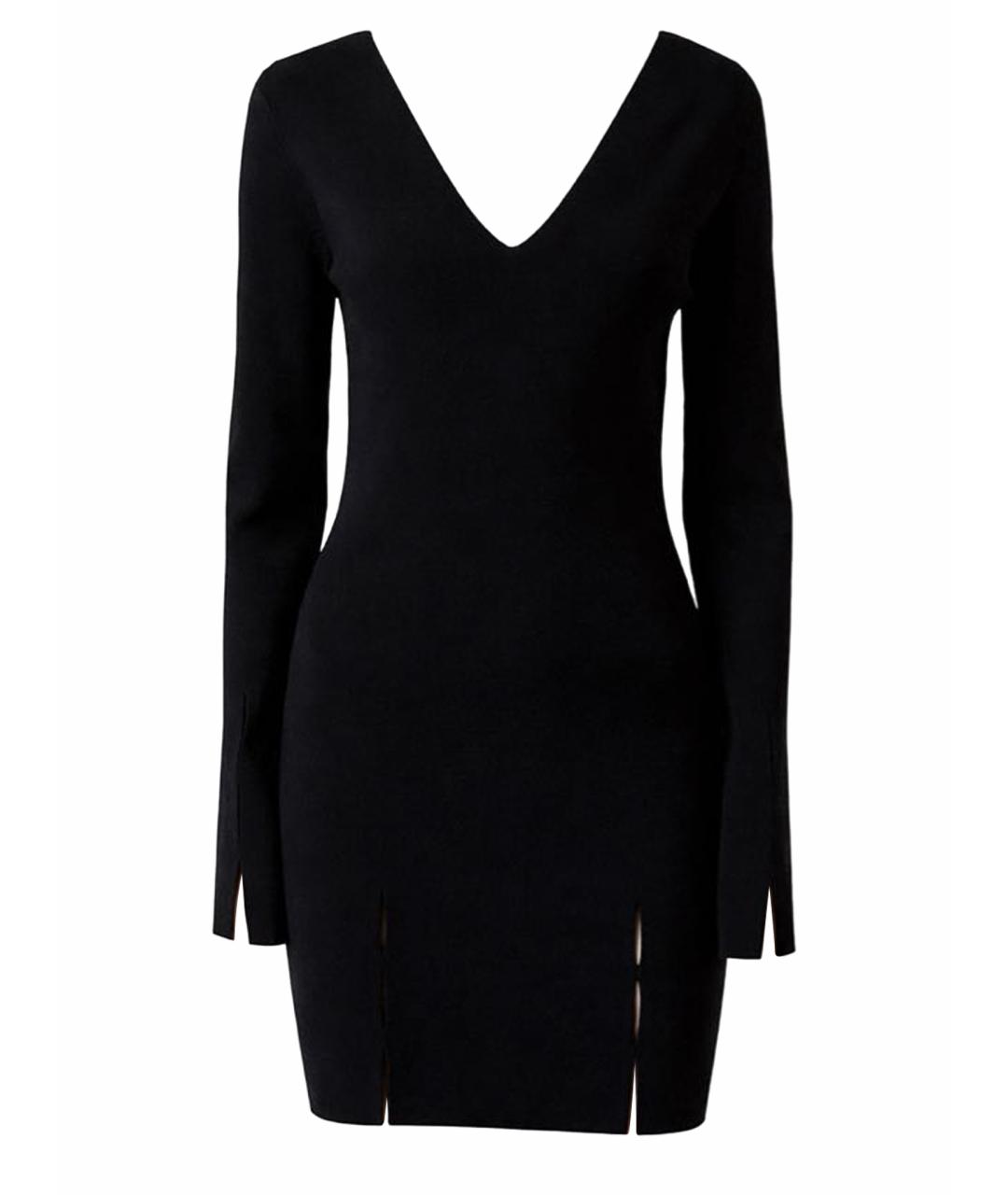 HELMUT LANG Черное вискозное платье, фото 1