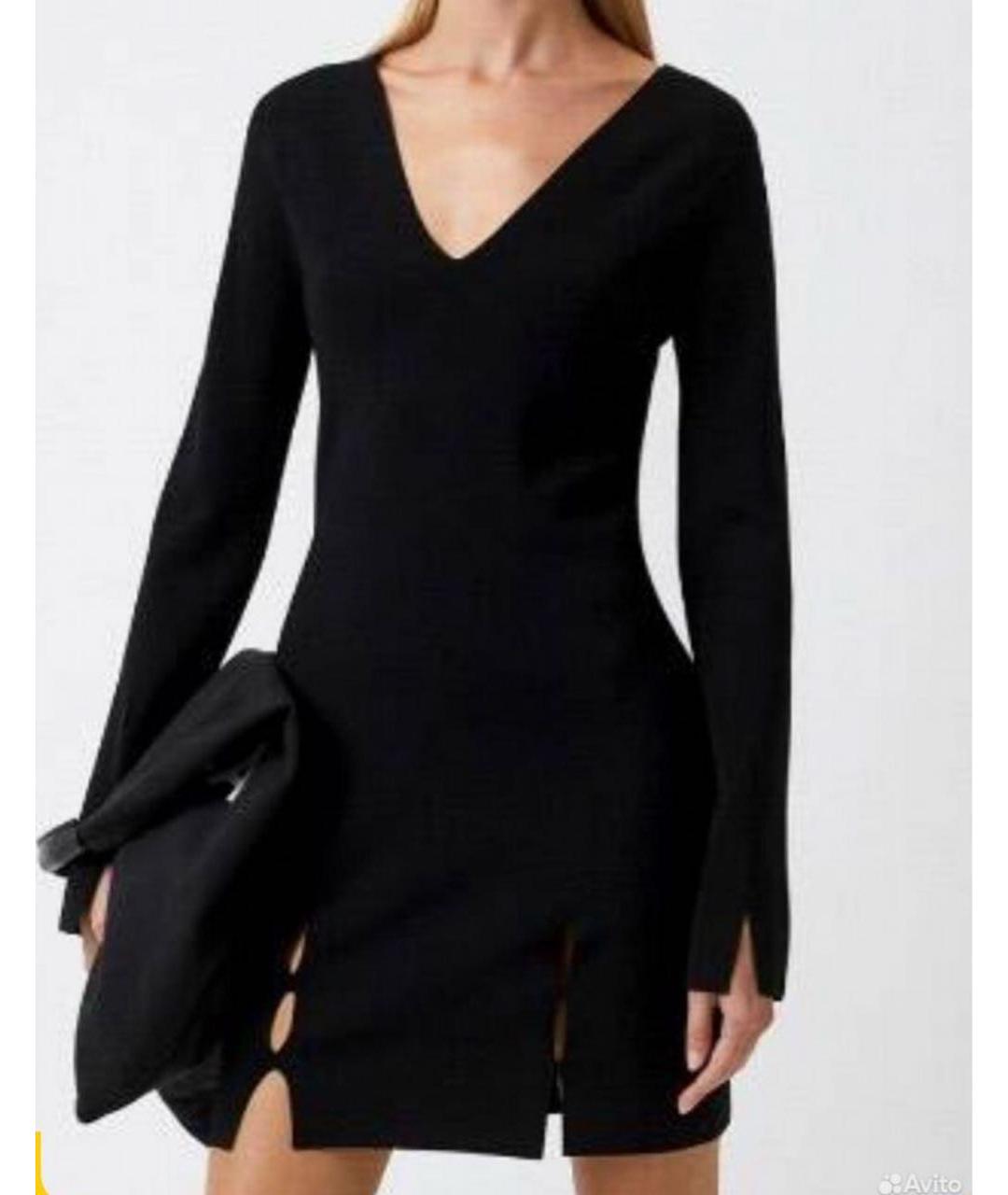 HELMUT LANG Черное вискозное платье, фото 3