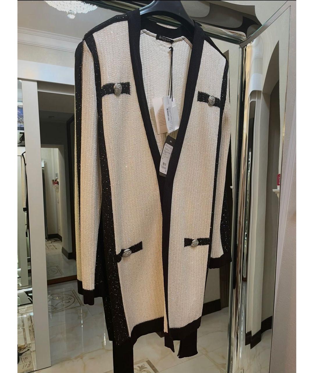 BALMAIN Белый вискозный кардиган, фото 8