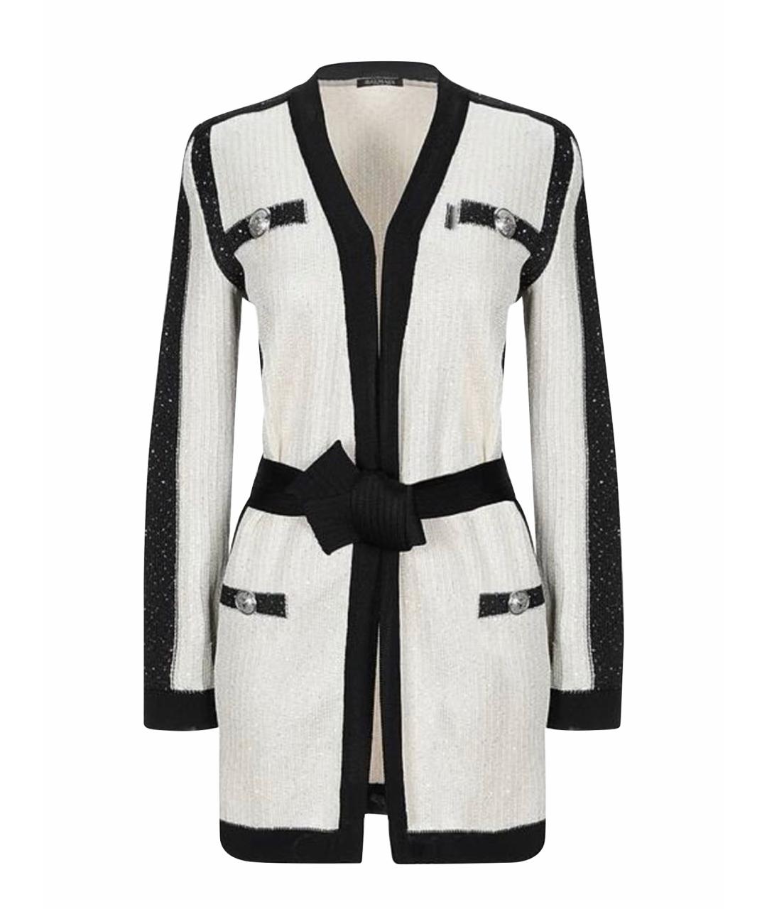 BALMAIN Белый вискозный кардиган, фото 1