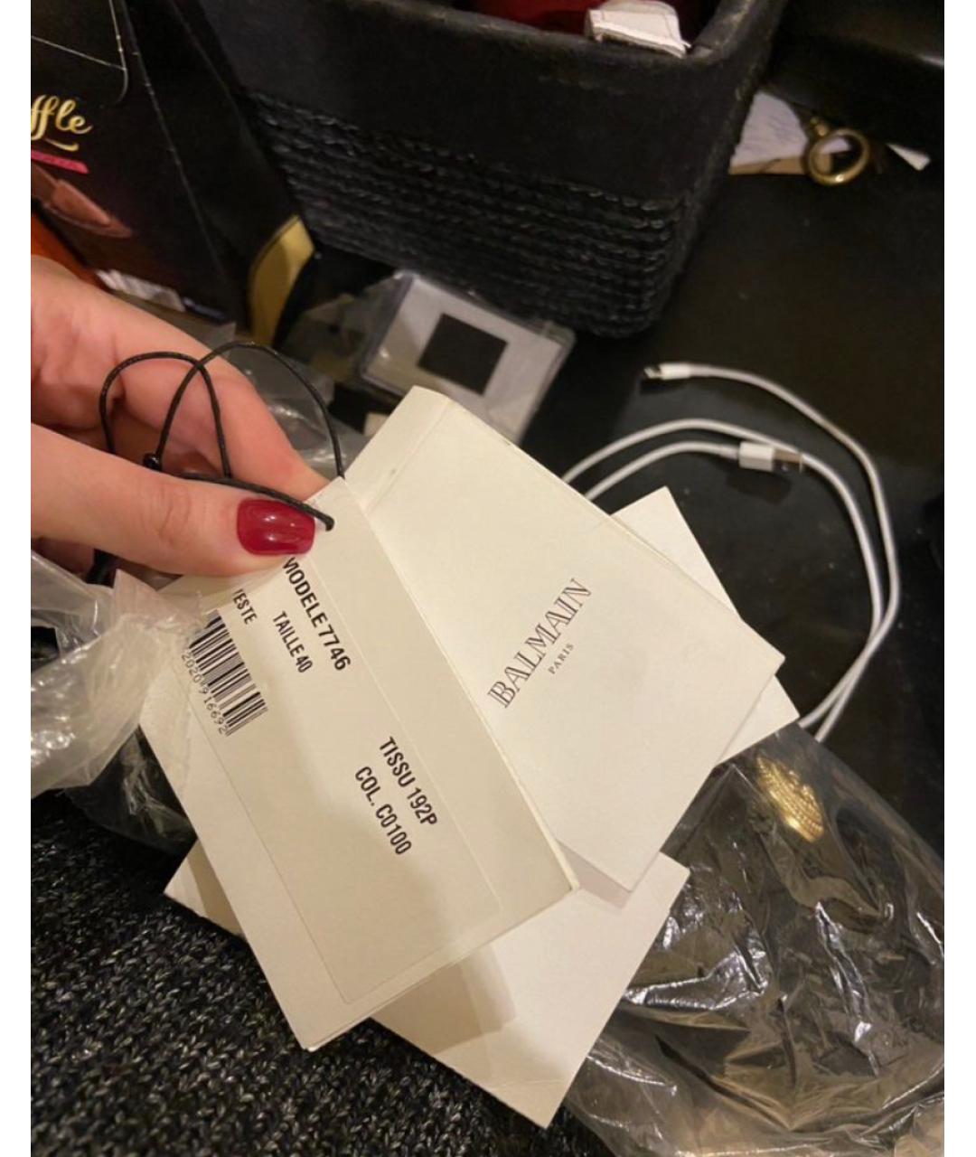 BALMAIN Черная кожаная куртка, фото 4