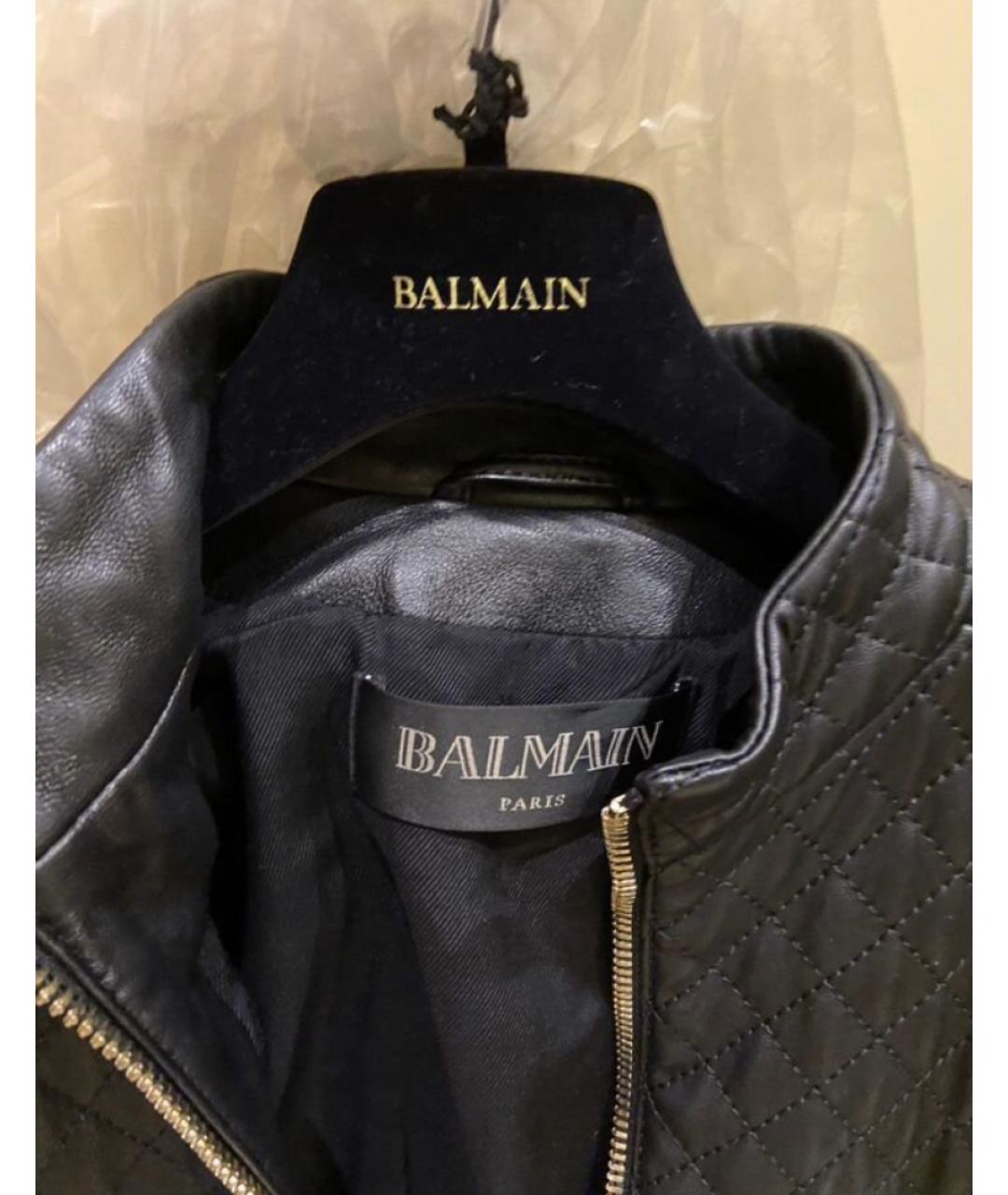 BALMAIN Черная кожаная куртка, фото 3