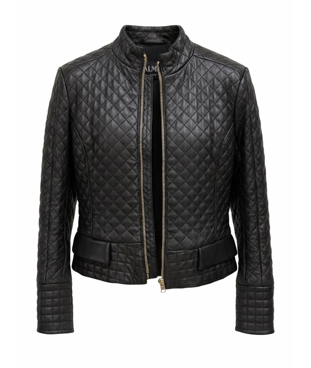 BALMAIN Черная кожаная куртка, фото 1