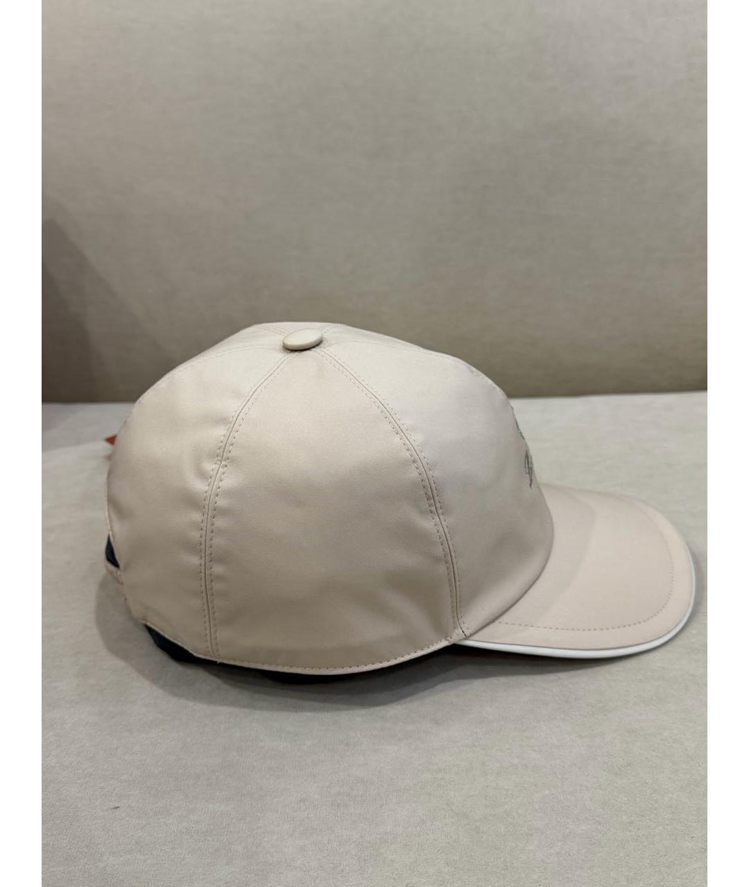 LORO PIANA Бежевая синтетическая кепка/бейсболка, фото 2