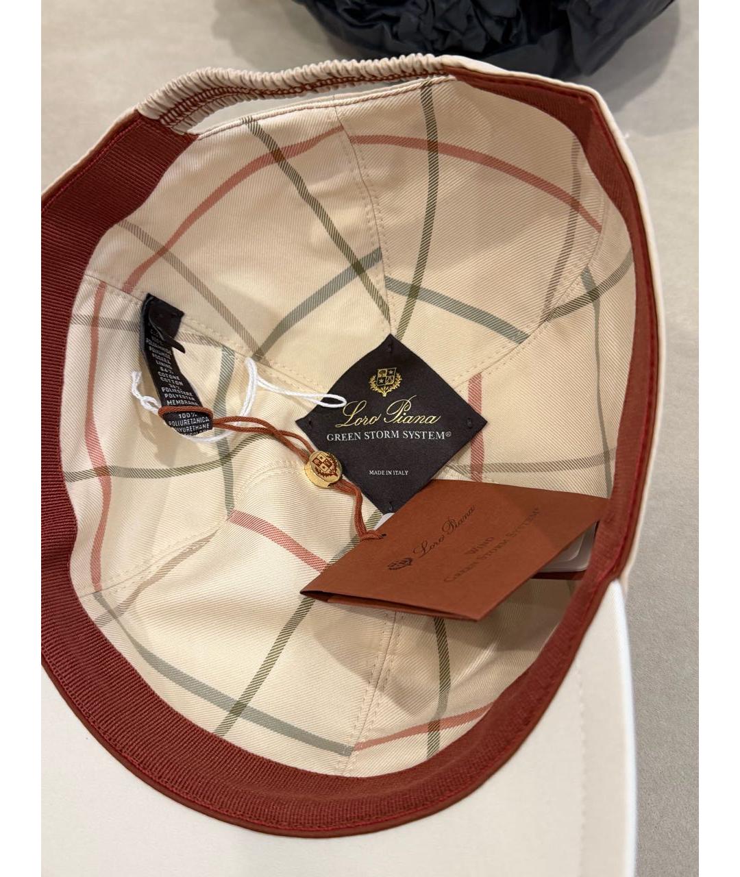 LORO PIANA Бежевая синтетическая кепка/бейсболка, фото 4