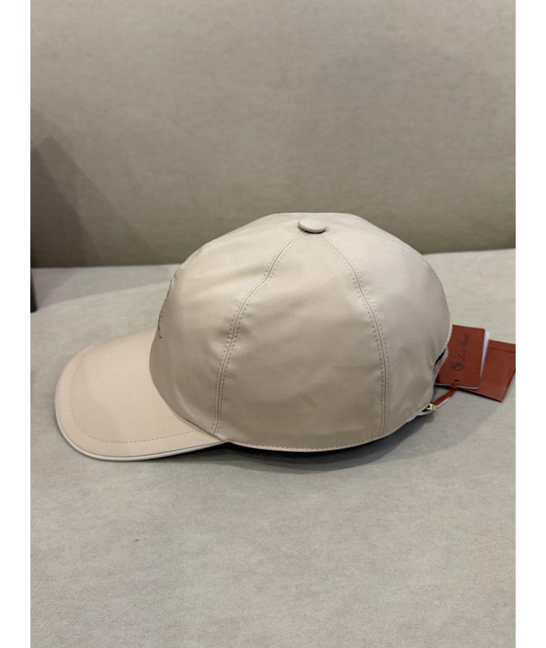 LORO PIANA Бежевая синтетическая кепка/бейсболка, фото 3