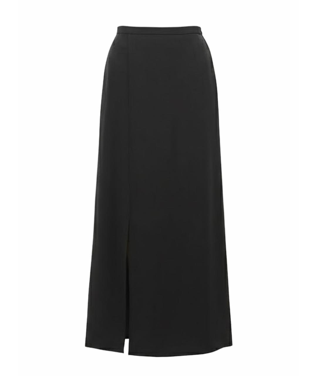 STELLA MCCARTNEY Антрацитовая шелковая юбка макси, фото 1