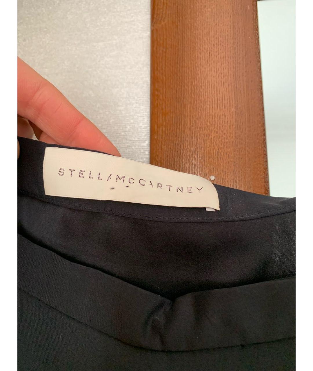 STELLA MCCARTNEY Антрацитовая шелковая юбка макси, фото 2