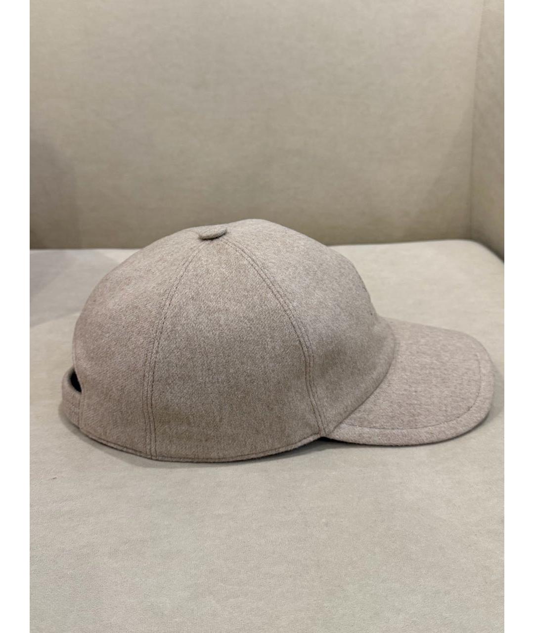 LORO PIANA Бежевая кашемировая кепка/бейсболка, фото 2