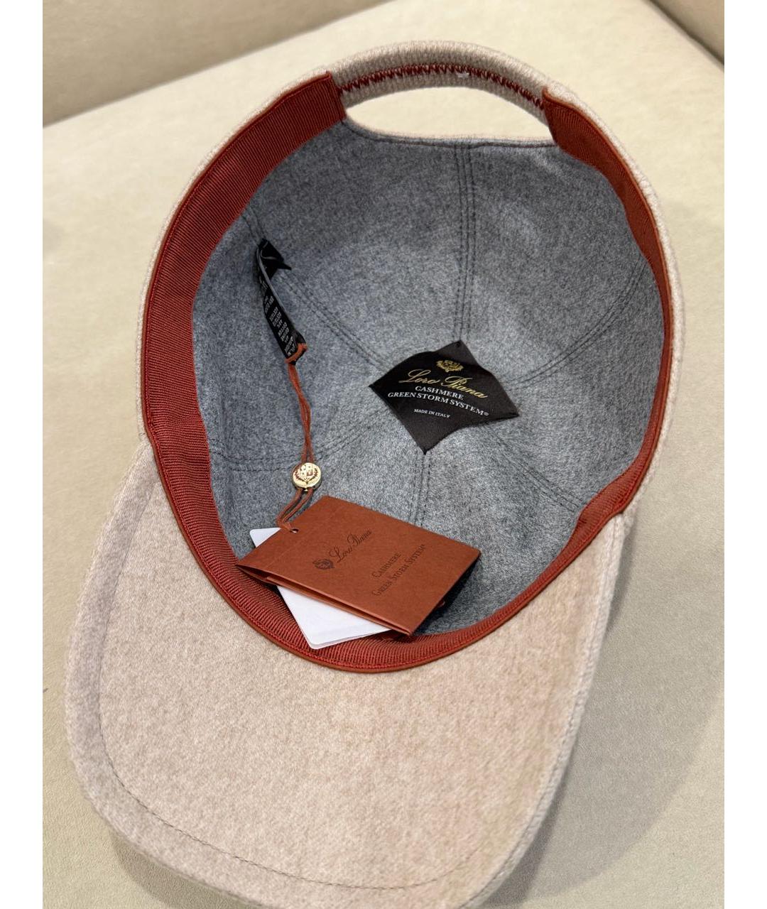 LORO PIANA Бежевая кашемировая кепка/бейсболка, фото 4