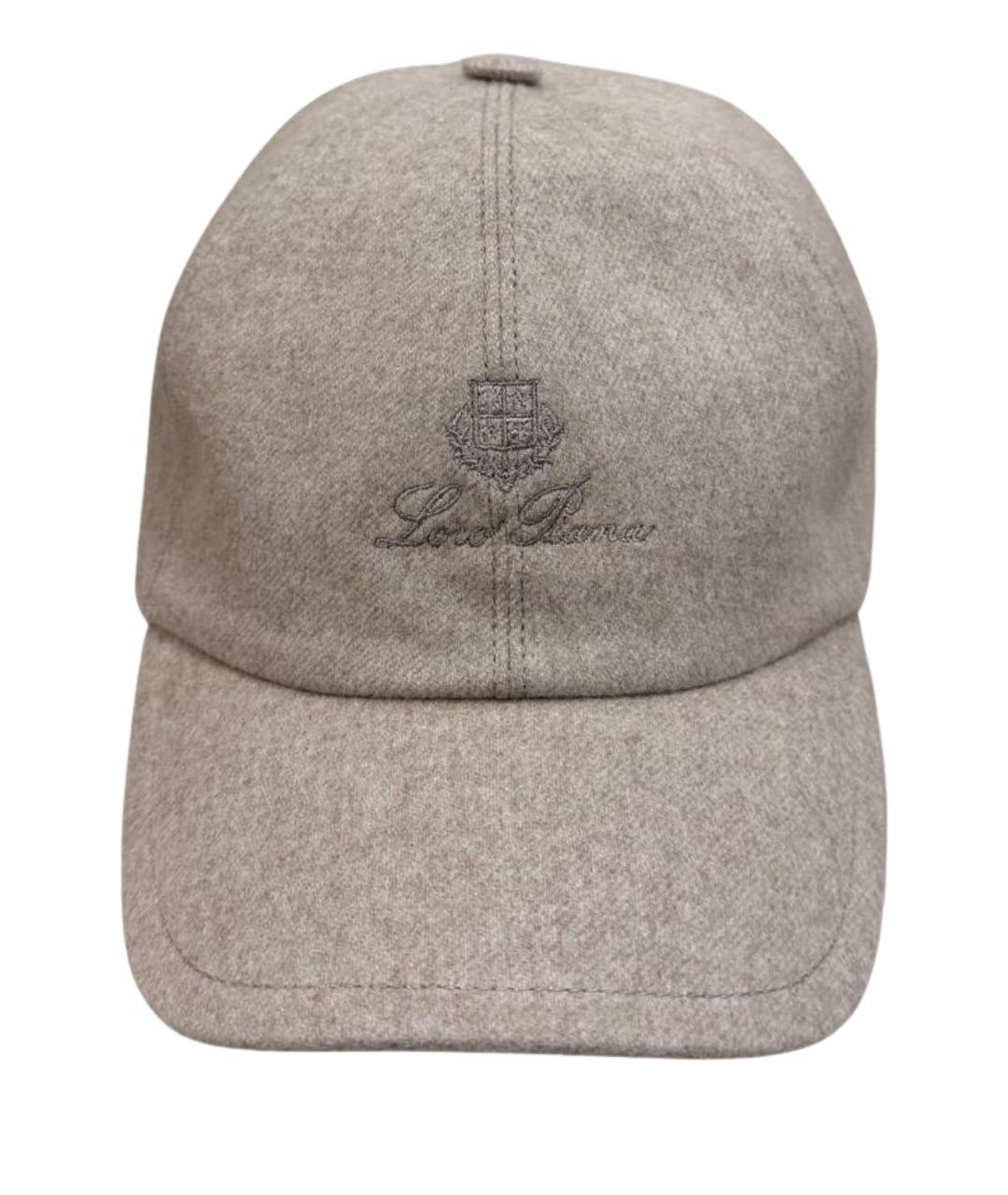 LORO PIANA Бежевая кашемировая кепка/бейсболка, фото 1