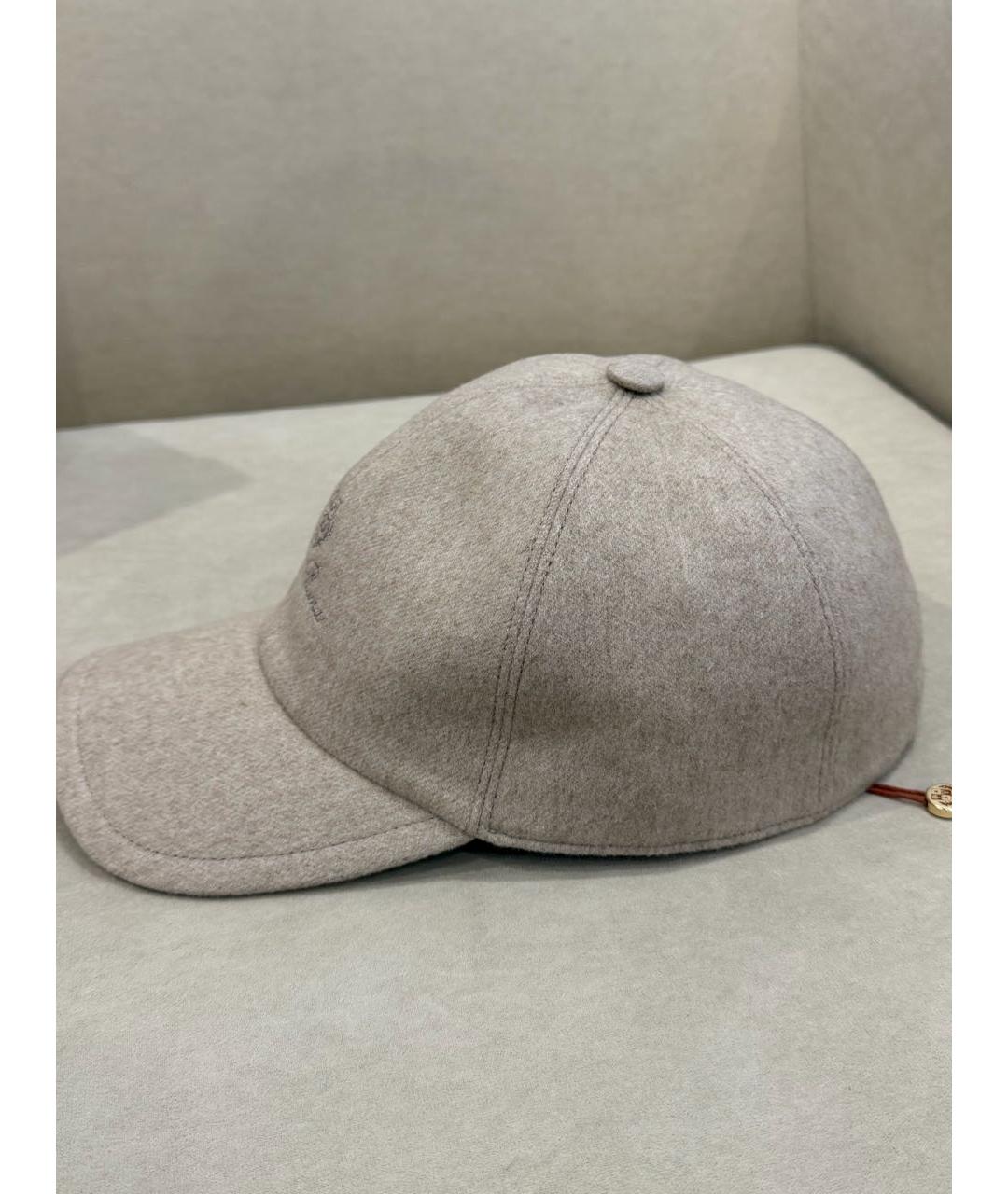 LORO PIANA Бежевая кашемировая кепка/бейсболка, фото 3