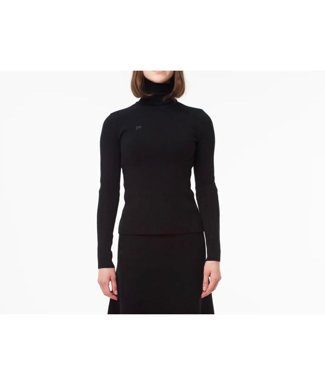 THE PANGAIA Черная кашемировая водолазка, фото 2