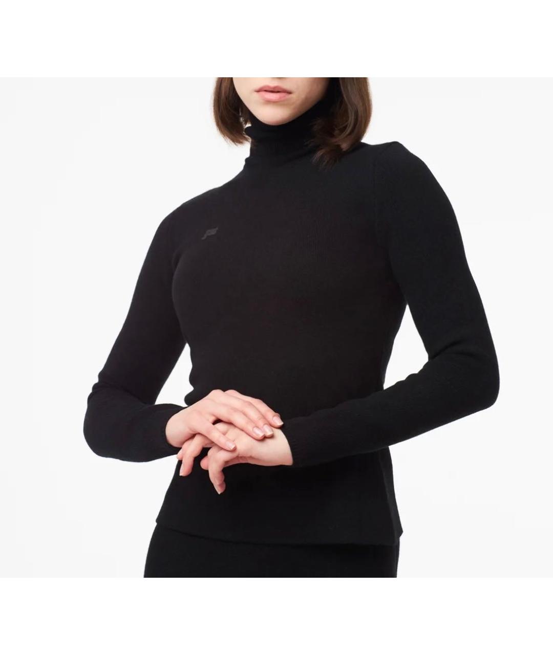 THE PANGAIA Черная кашемировая водолазка, фото 3