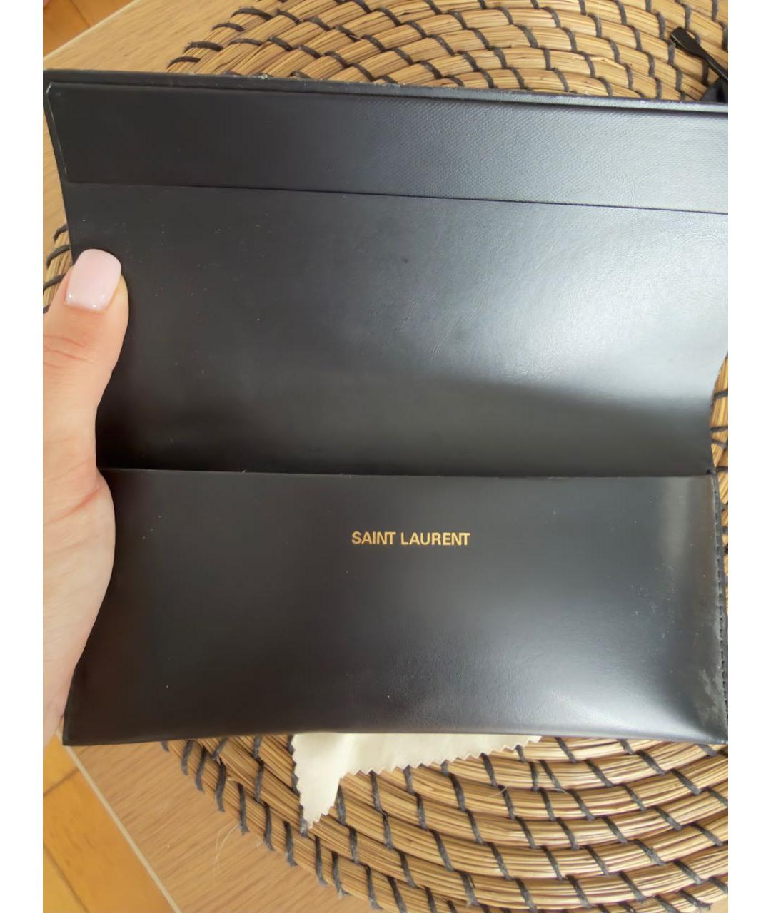 SAINT LAURENT Фиолетовые металлические солнцезащитные очки, фото 4