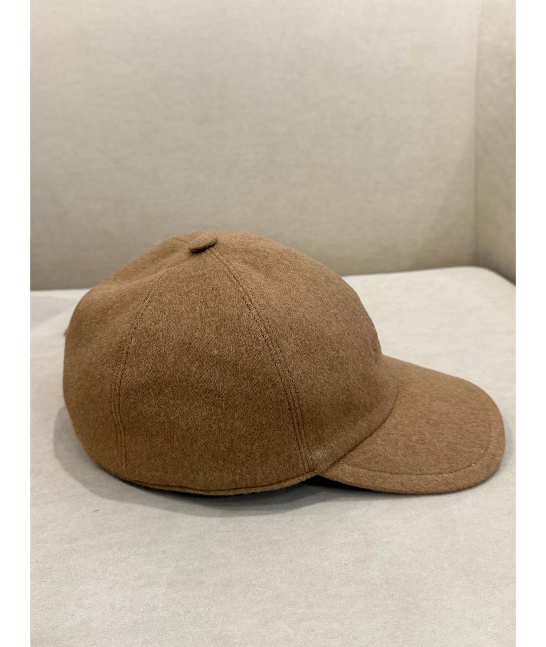 LORO PIANA Оранжевая кашемировая кепка/бейсболка, фото 3