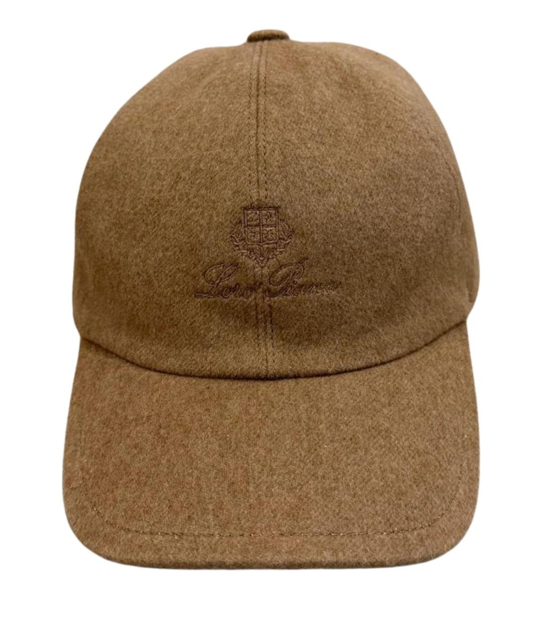 LORO PIANA Оранжевая кашемировая кепка/бейсболка, фото 1