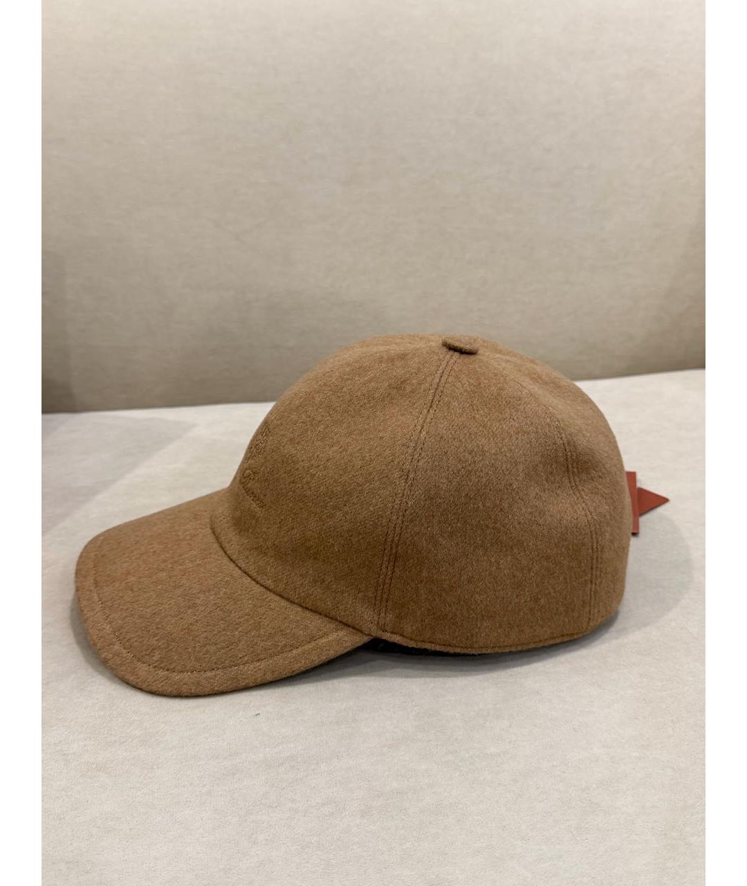 LORO PIANA Оранжевая кашемировая кепка/бейсболка, фото 2