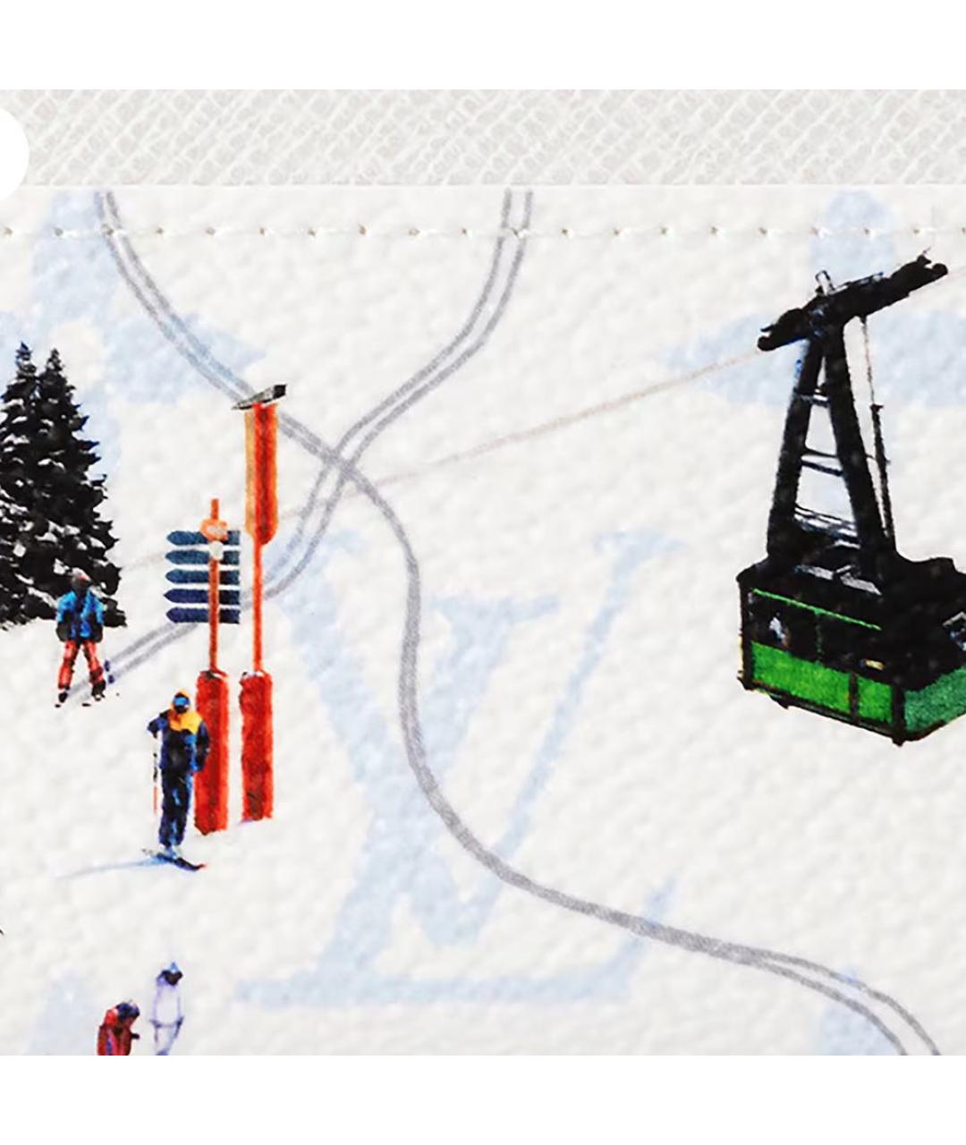 LOUIS VUITTON Белый кожаный кардхолдер, фото 4