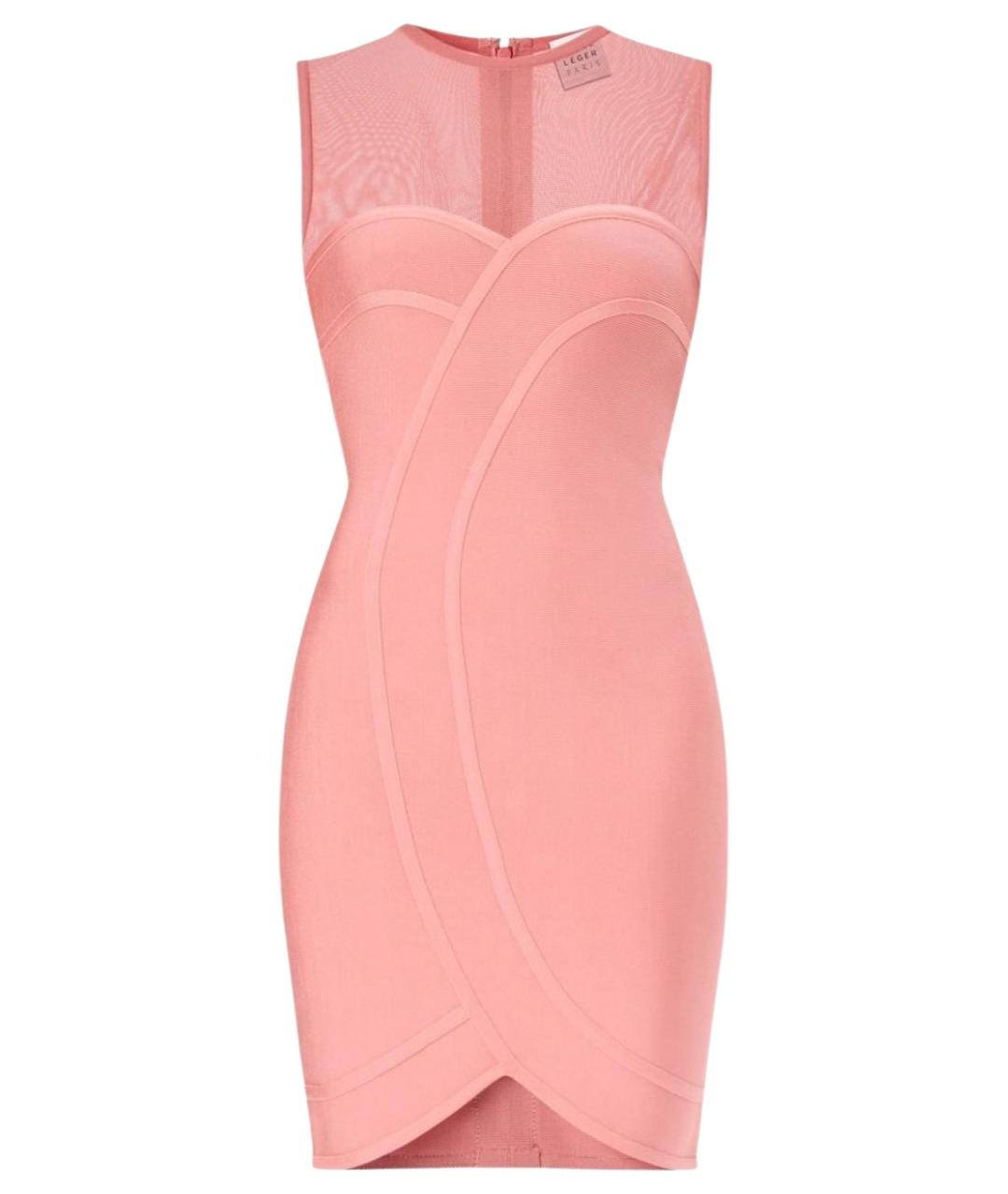 HERVE LEGER Розовое коктейльное платье, фото 1