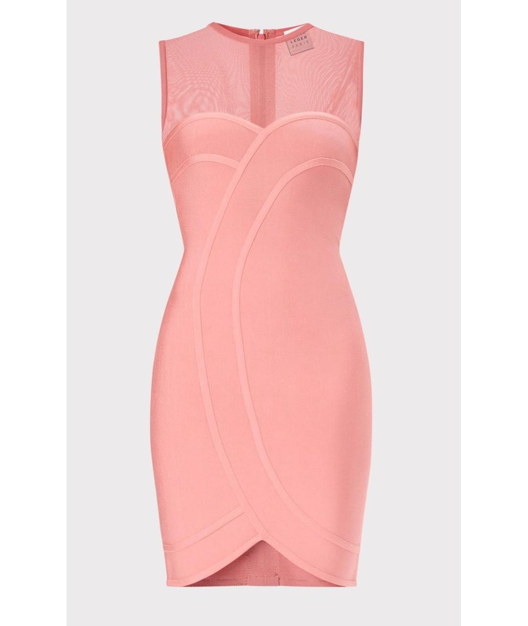 HERVE LEGER Розовое коктейльное платье, фото 6