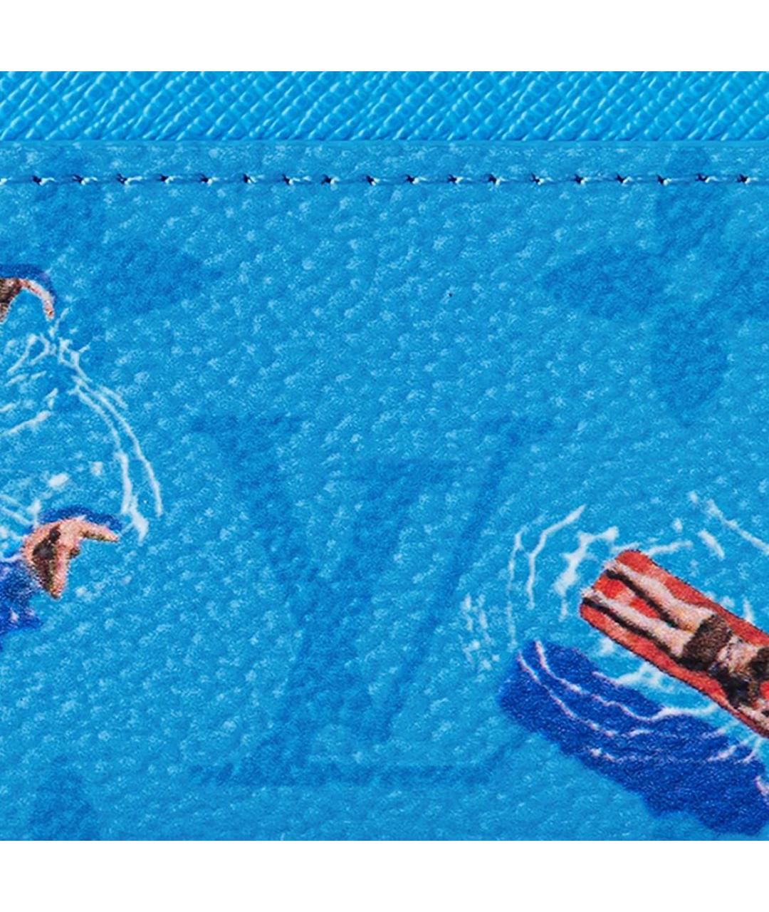 LOUIS VUITTON Голубой кожаный кардхолдер, фото 3