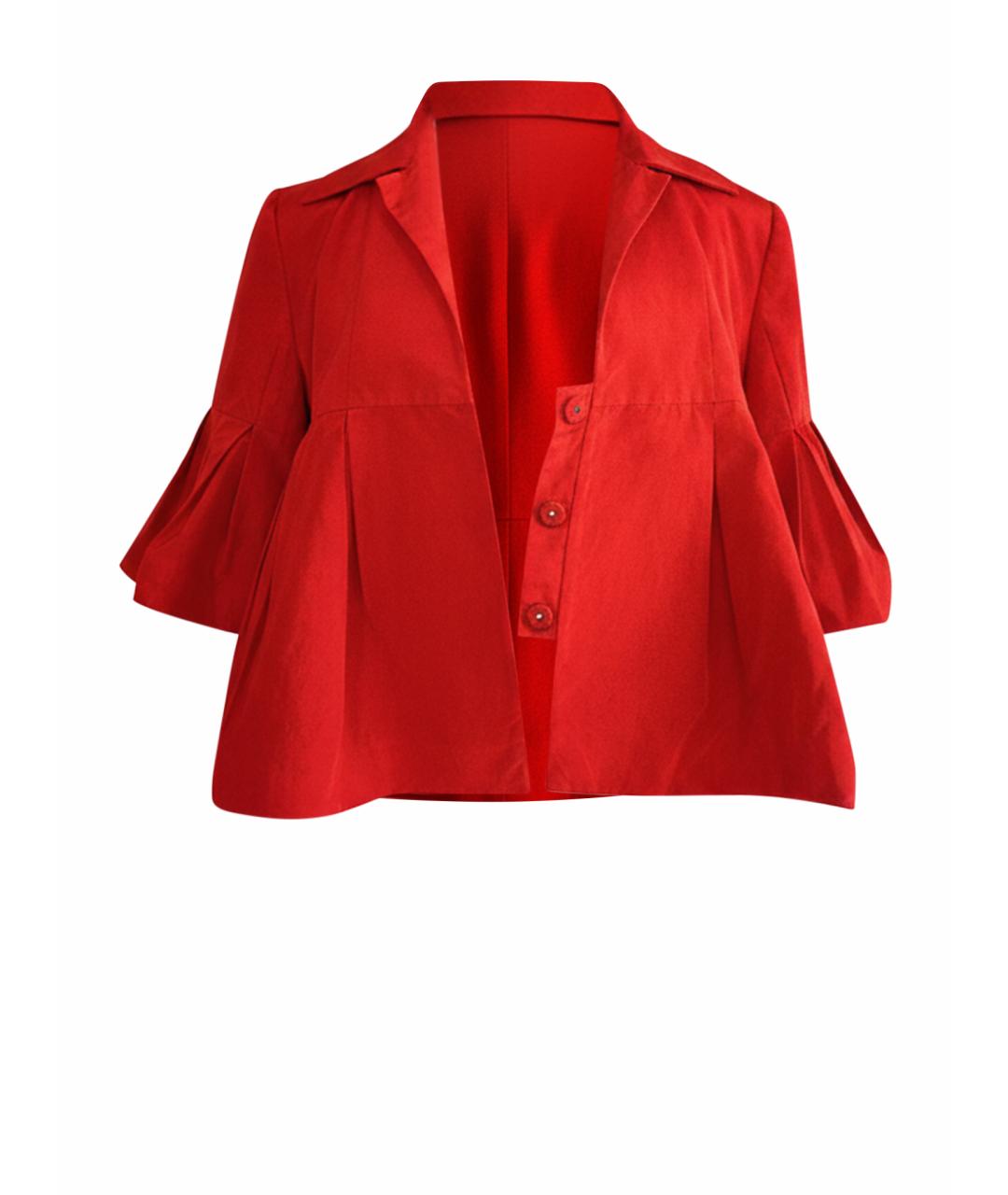 CHRISTIAN DIOR Красный шелковый жакет/пиджак, фото 11