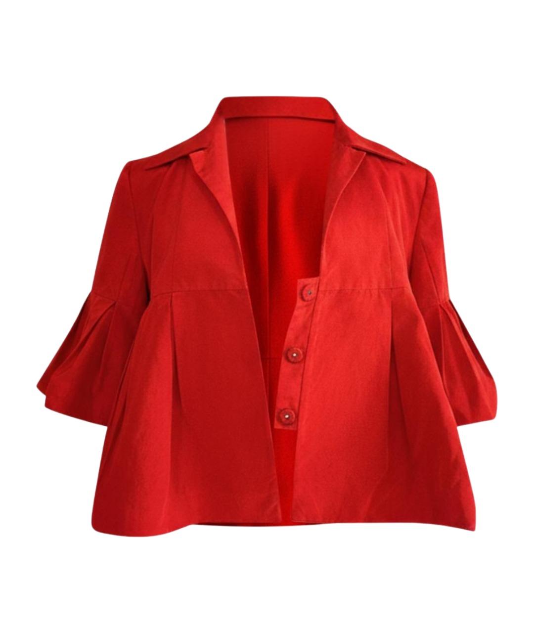 CHRISTIAN DIOR Красный шелковый жакет/пиджак, фото 1