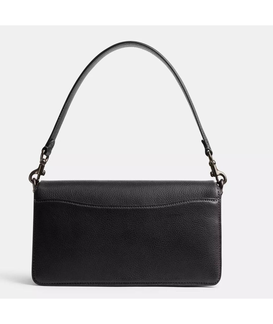 COACH Черная кожаная сумка через плечо, фото 3