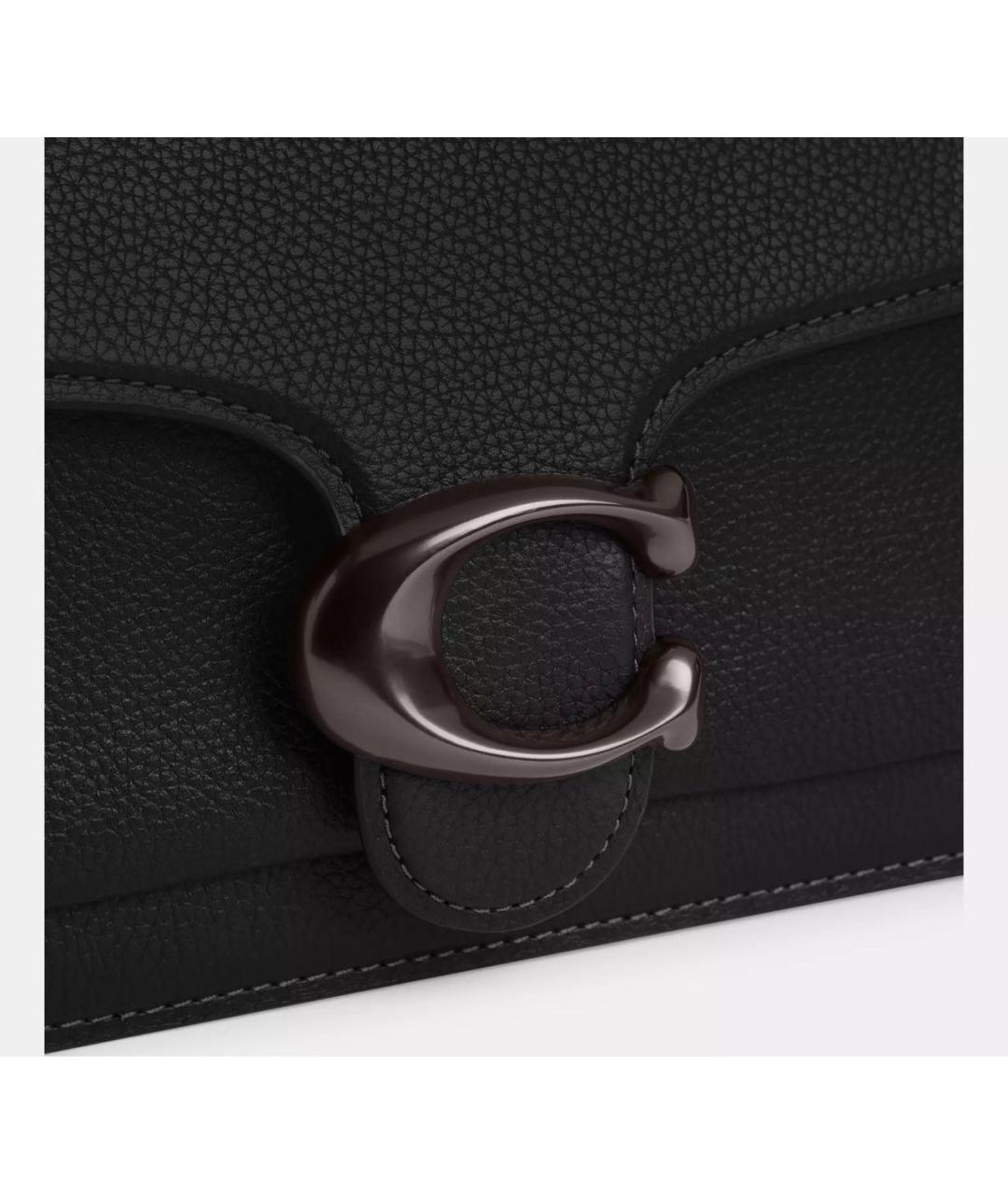 COACH Черная кожаная сумка через плечо, фото 5